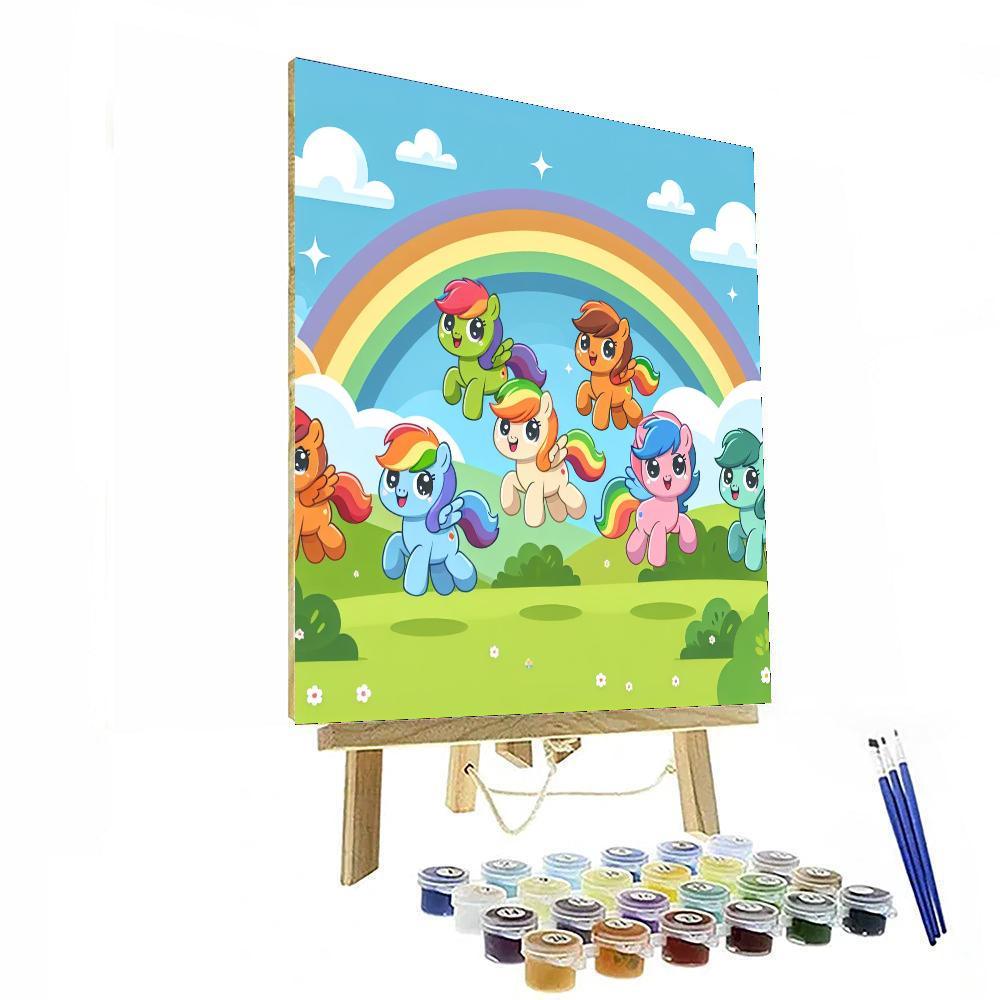 Rainbow Pony Parade Numbered Painting Kits