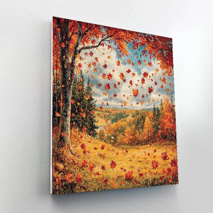 Pierre-Auguste Renoir Inspired Dancing Colors Of Autumn  Number Painting