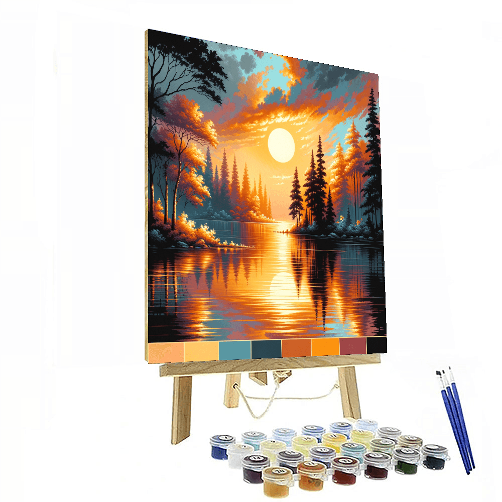 Summer Sunset Reflections Paint By Numbers Kits