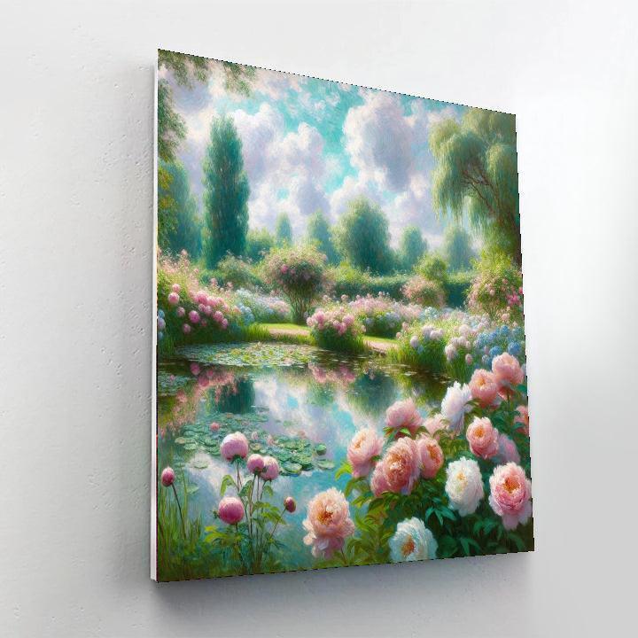 Monet's Garden Harmony Number Painting