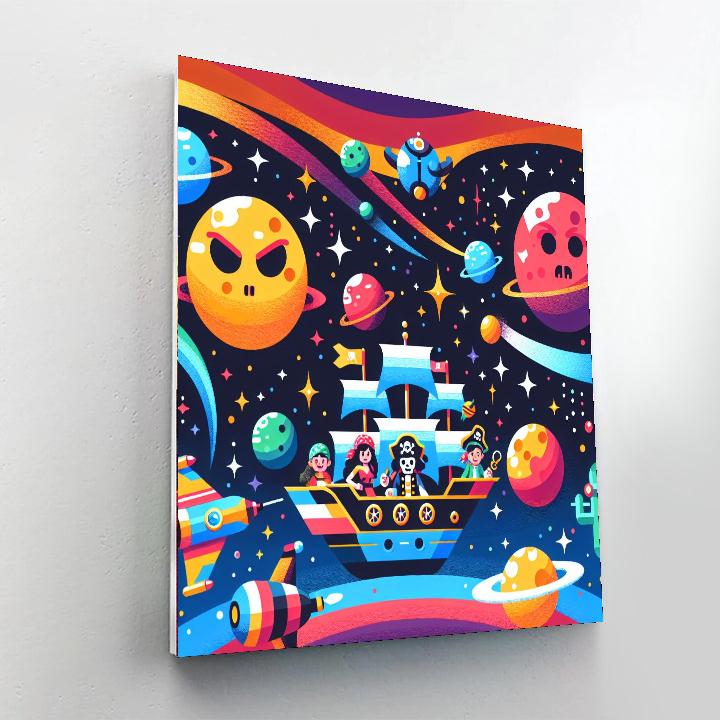 Space Pirate Treasure Hunt DIY Paint By Numbers