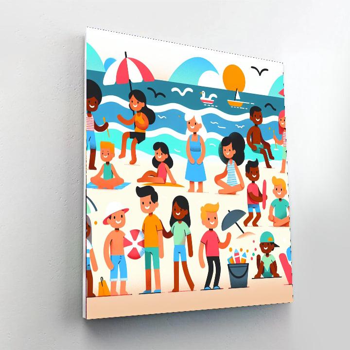 Breezy Beach Bash Painting By Numbers Kit