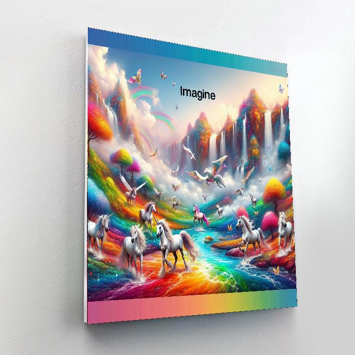 Rainbow Fantasy Realm Paint By Number