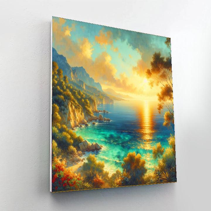 Mediterranean Sunrise Glow DIY Paint By Numbers