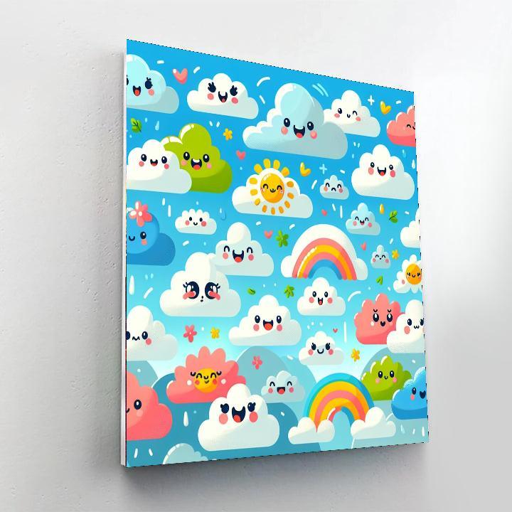 Friendly Cloud Creatures Paint By Numbers Kits