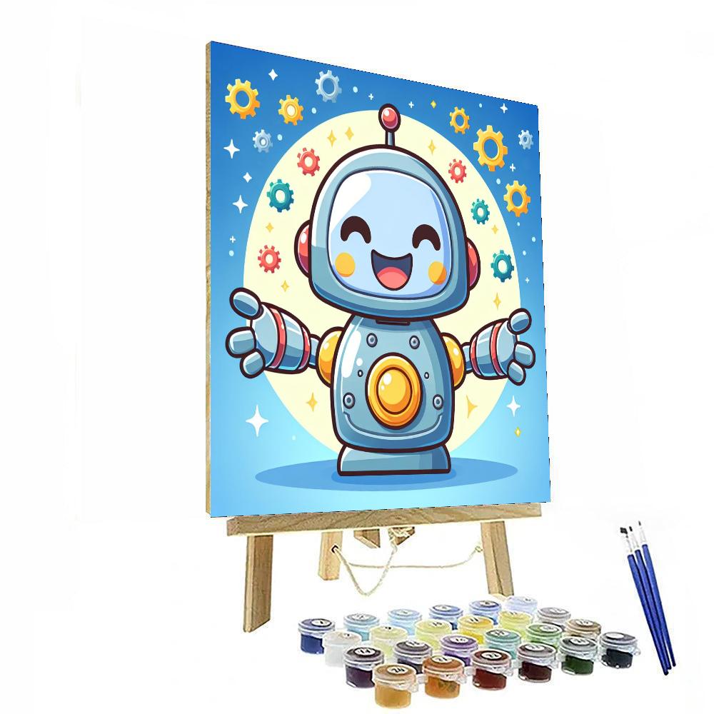 Cheery Robot Numbered Painting Kits
