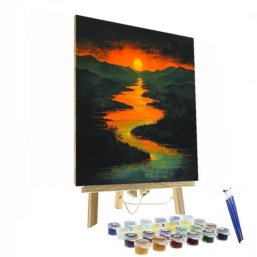 Nandalal Bose Inspired River Of Eternal Memories  Painting Number Kit