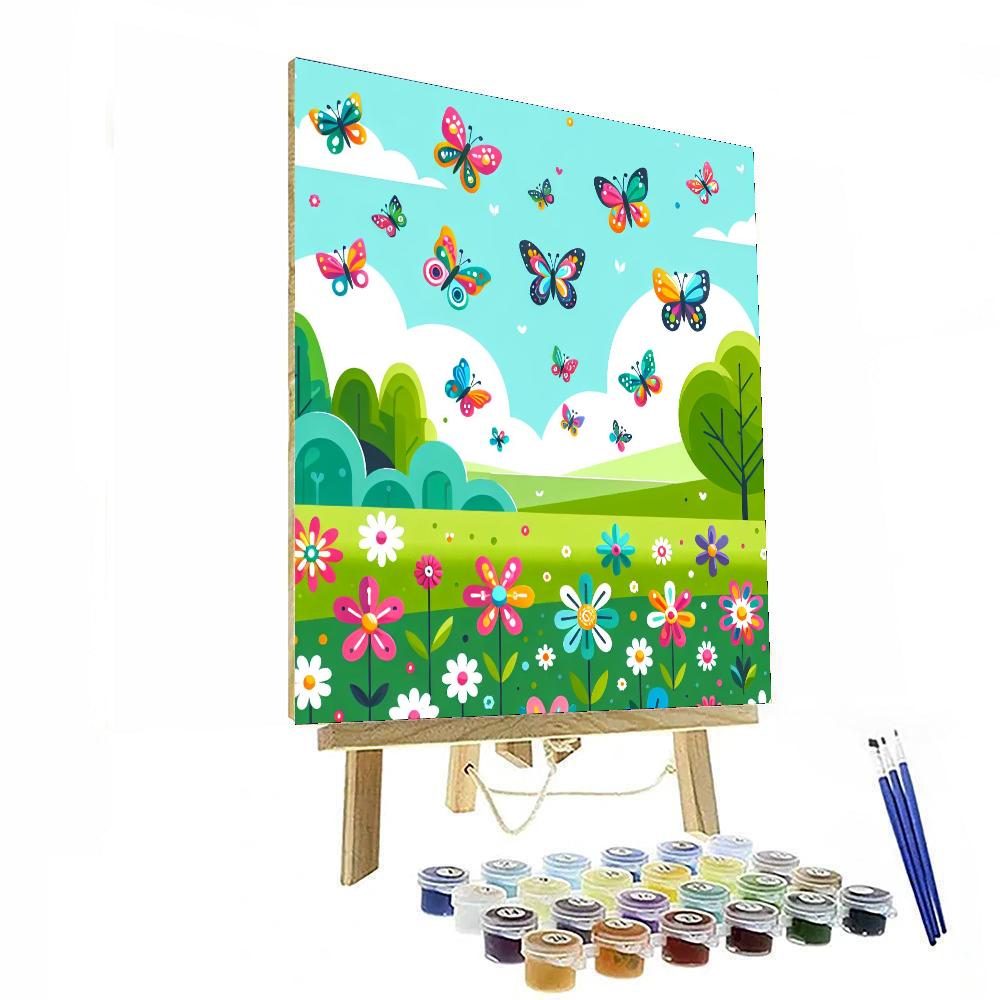 Bright Butterflies Of Happiness Painting By Numbers Kit
