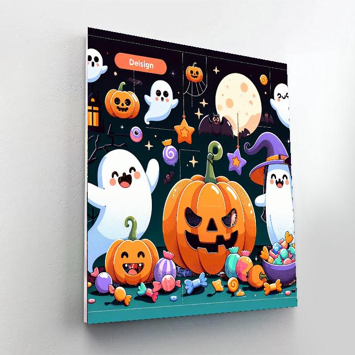 Friendly Halloween Friends Paint By Numbers