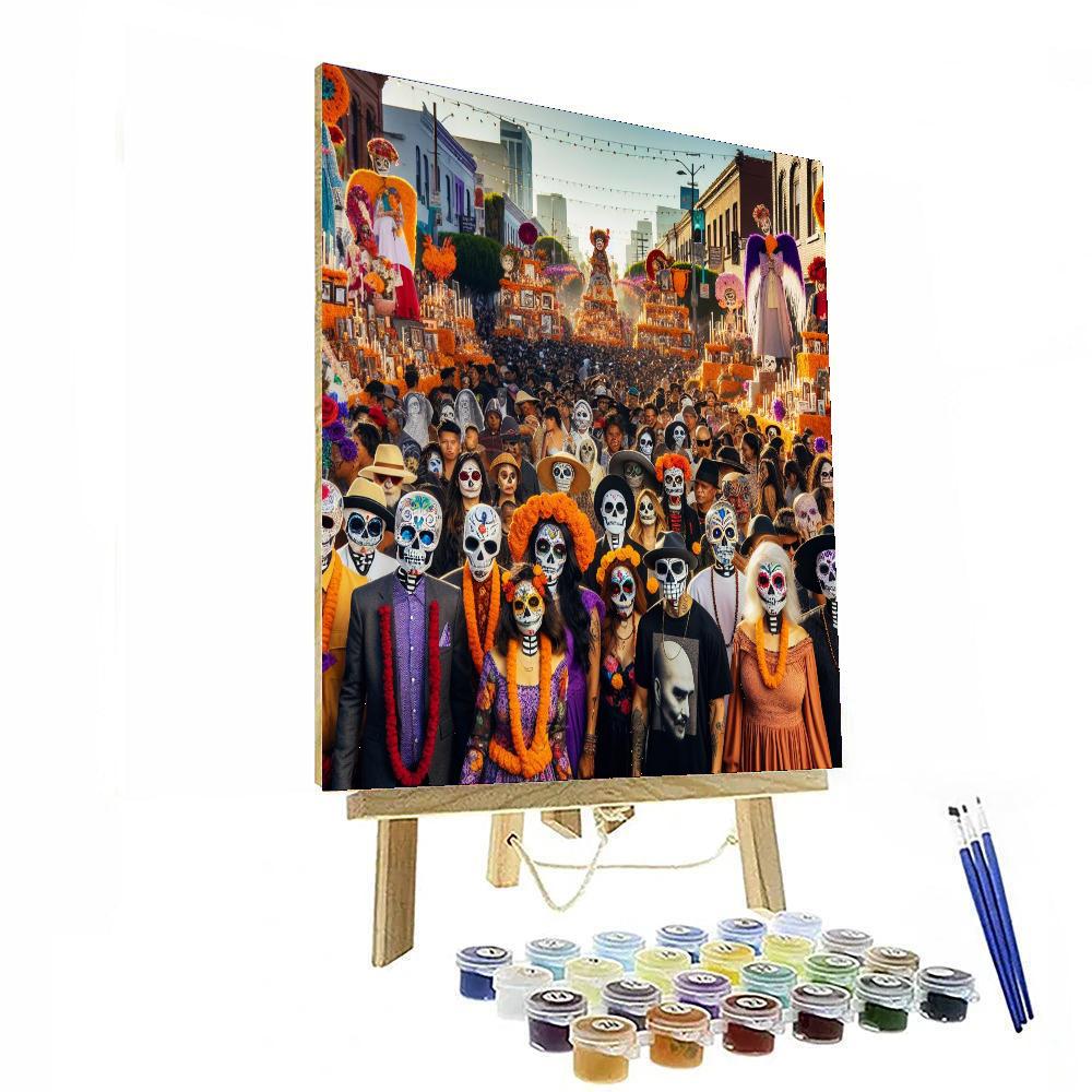 Día De Los Muertos - Los Angeles Paint By Numbers Art