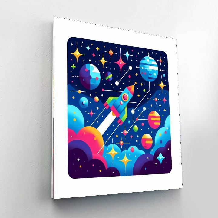 Starry Space Safari Number Painting