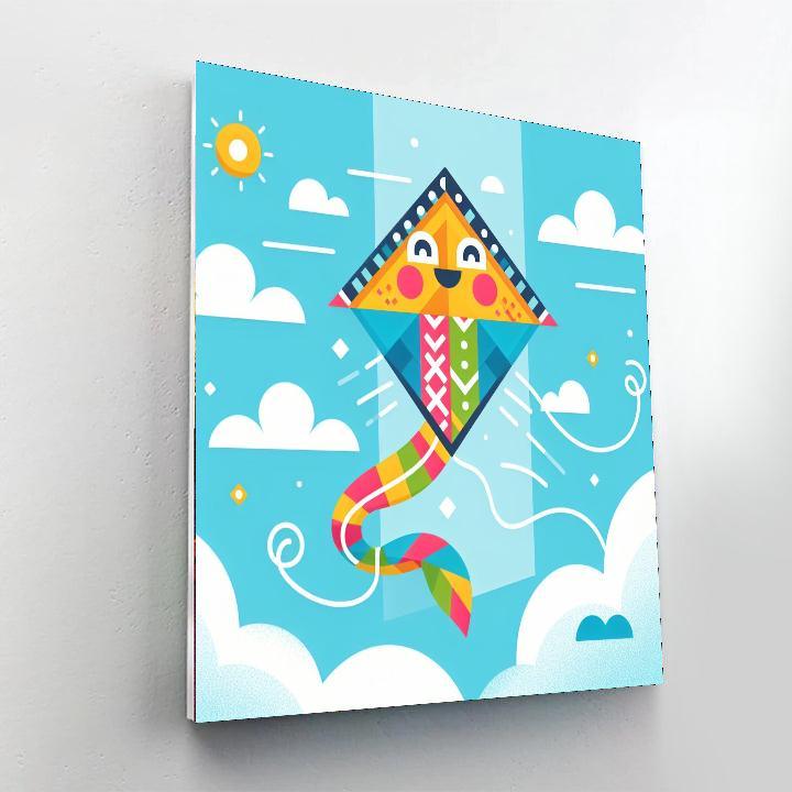 Playful Kite Painting By Numbers Kit