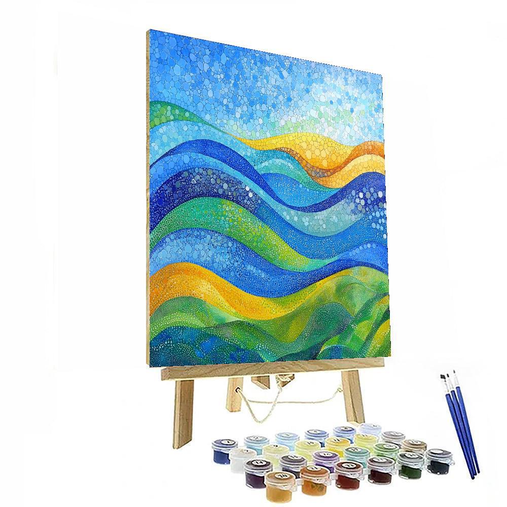 Georges Seurat Inspired Infinite Waveforms  Numbered Painting Kits