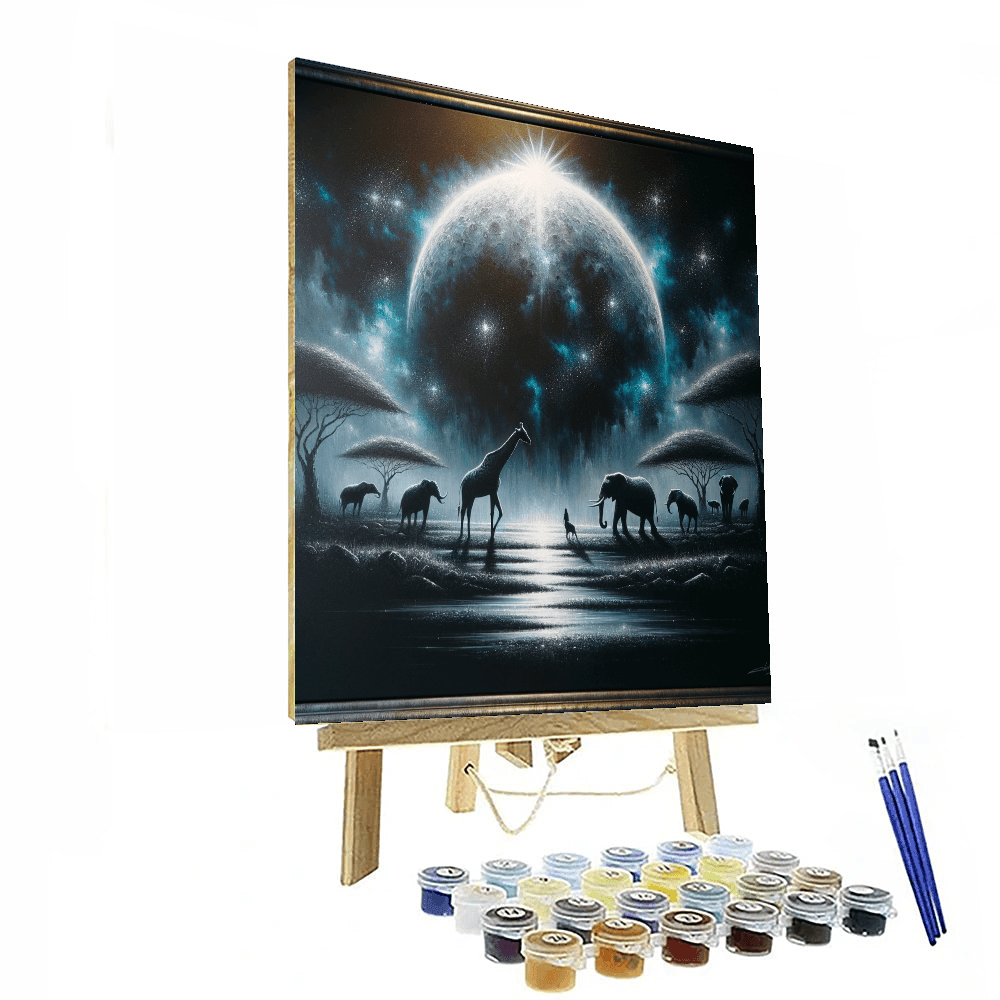 Moonlit Safari Number Painting