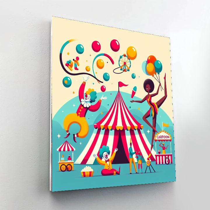 Circus Funfair Paint By Numbers Art