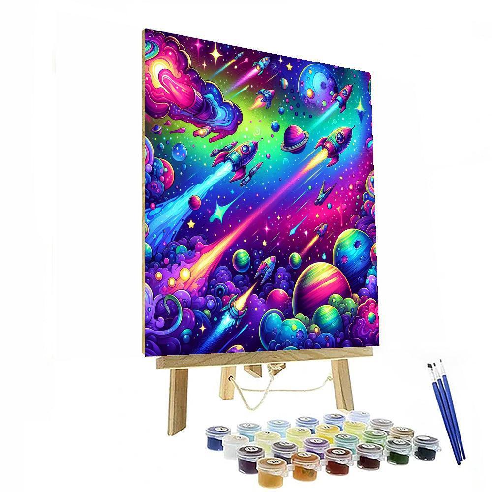 Galaxy Voyage For Kids Numbered Painting Kits