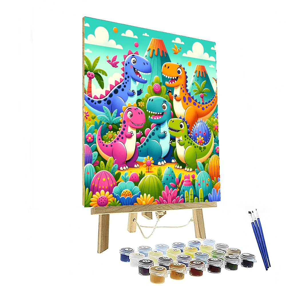 Adventurous Dinosaur Safari Paint By Numbers