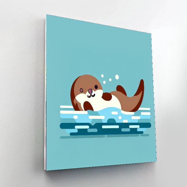 Ocean Otter Odyssey Number Painting