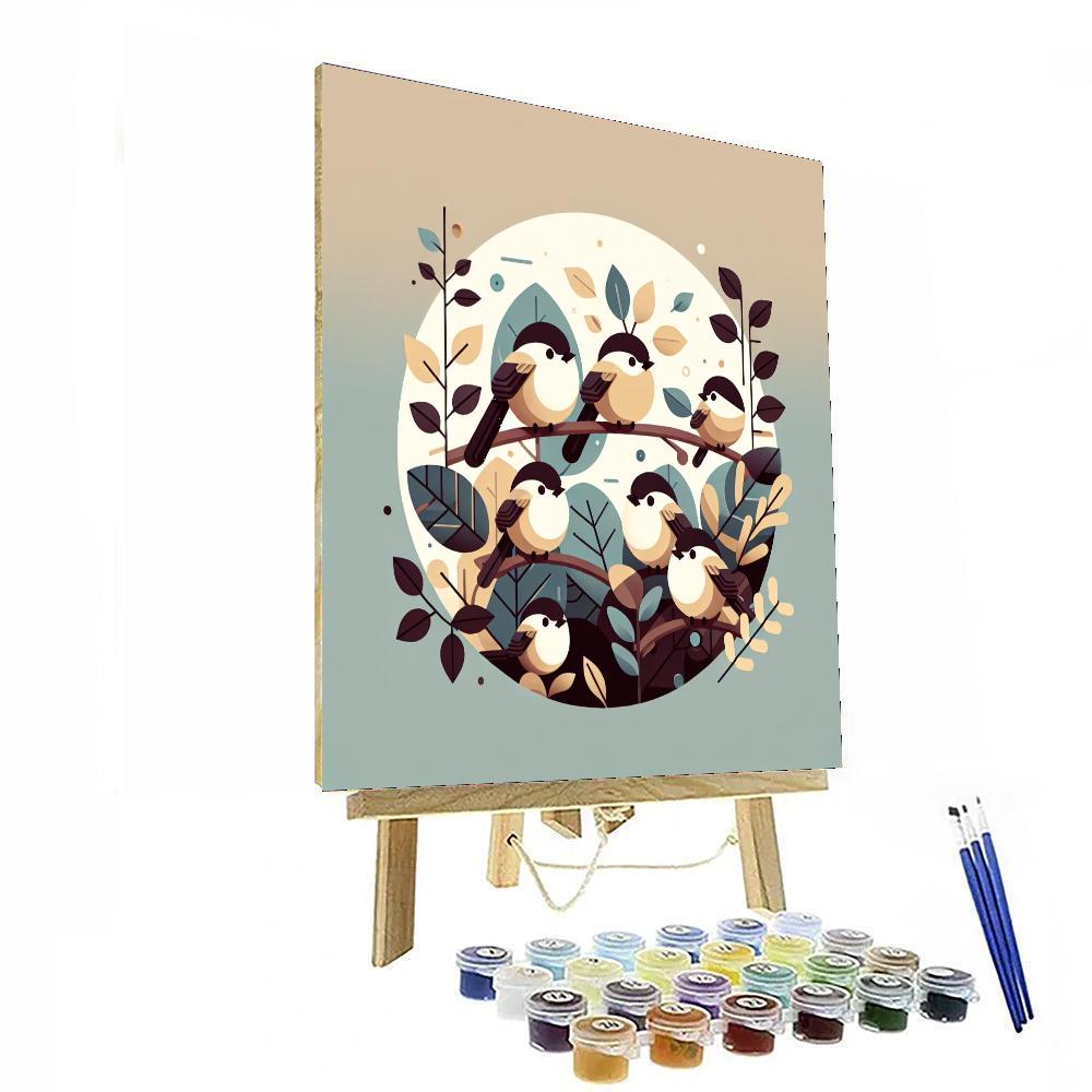 Charming Chickadees Numbered Painting Kits