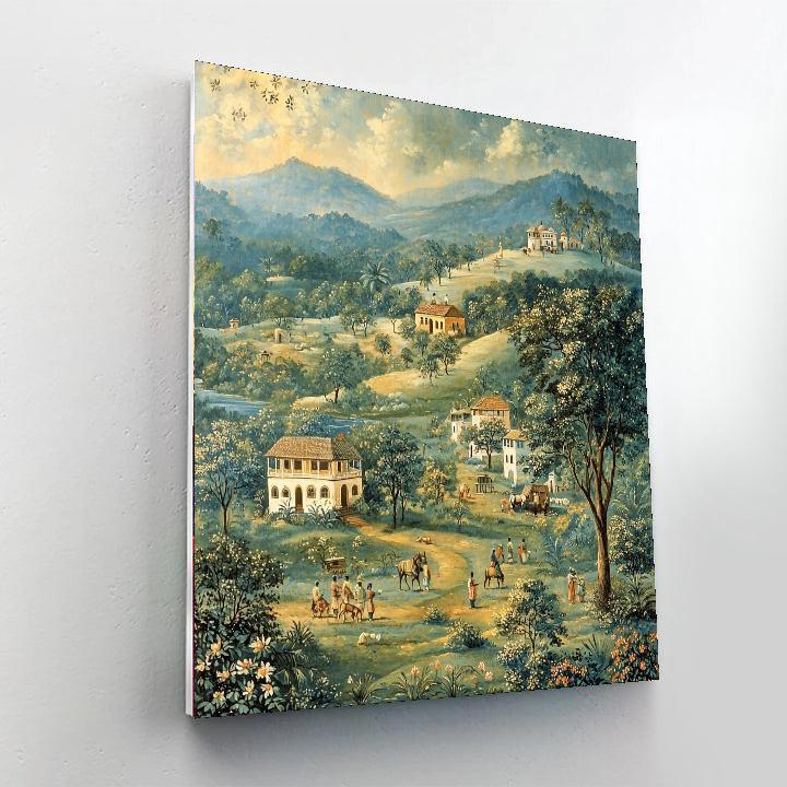 Nandalal Bose Inspired Rural Symphony  Number Painting