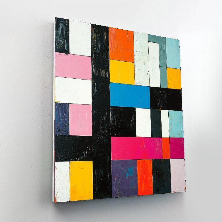 Kazimir Malevich Inspired Symphony Of Geometry  Number Painting