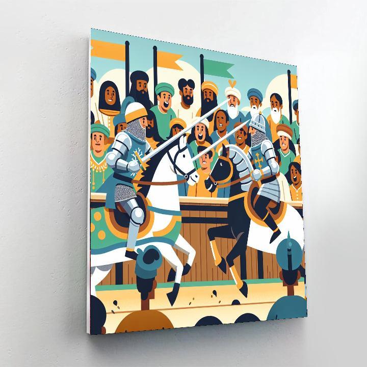 Medieval Knight Tournament Paint By Numbers Art