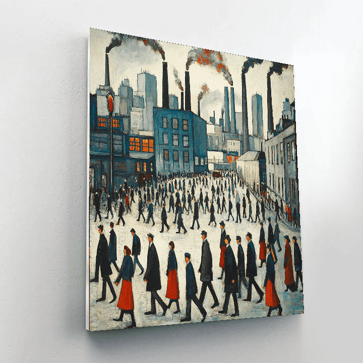 L.S. Lowry Inspired Industrial Revolution Echo  Painting By Numbers Kit