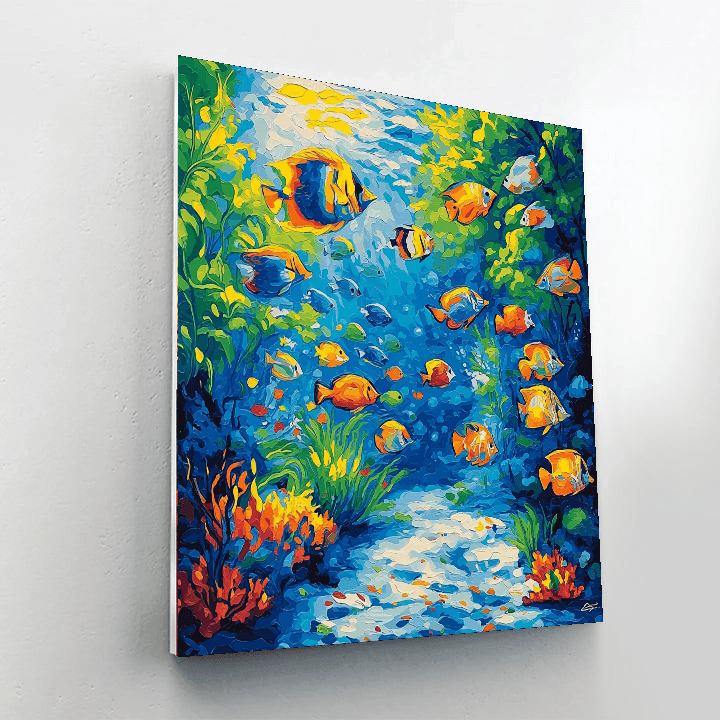 Katsushika Hokusai Inspired Undersea Adventure  DIY Paint By Numbers