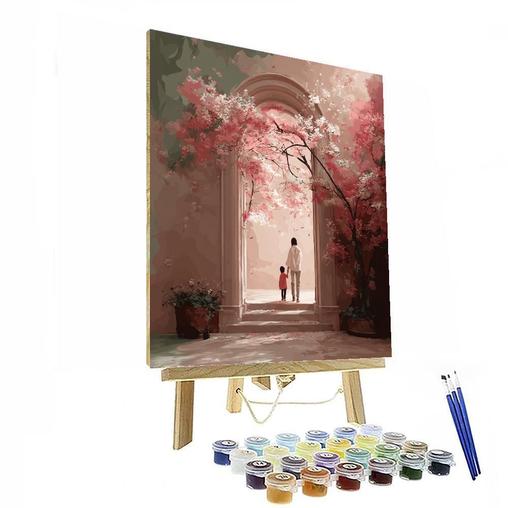 Cherry Blossom Wishes Painting Number Kit