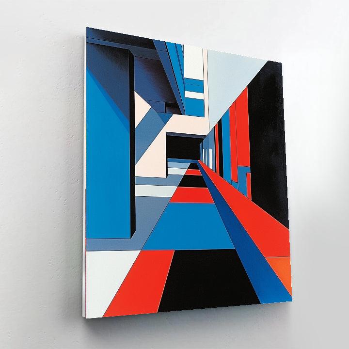 Piet Mondrian Inspired Contemporary Urban Geometry  Paint By Numbers