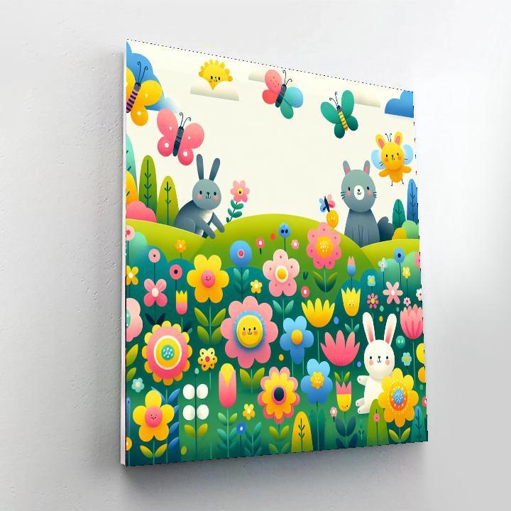 Enchanted Flower Field Paint By Numbers Art