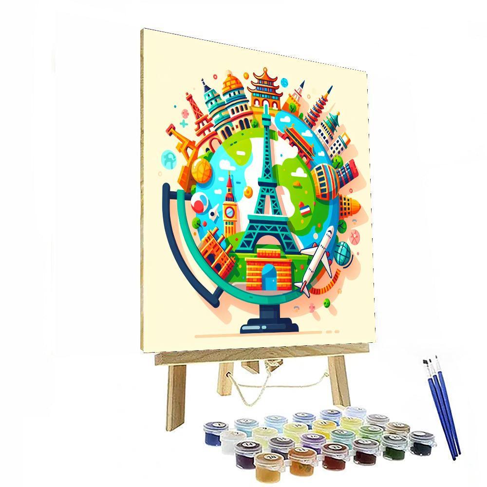 Traveling The Globe Paint By Numbers Art