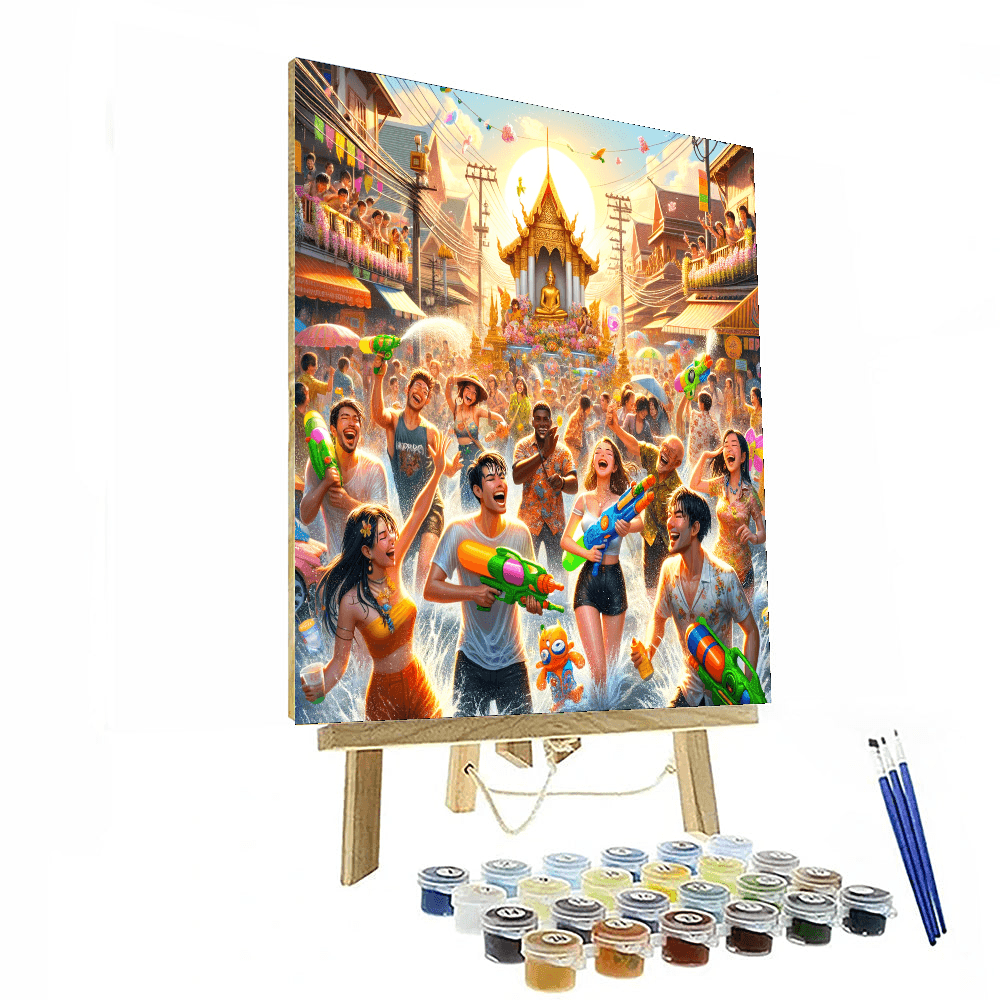 Songkran Festival - Thailand Paint By Numbers Art
