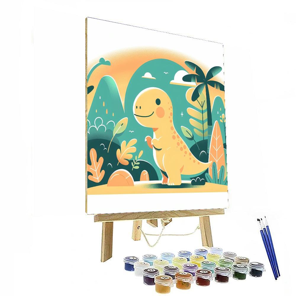 Jurassic Dinosaur Land Paint By Numbers Kits