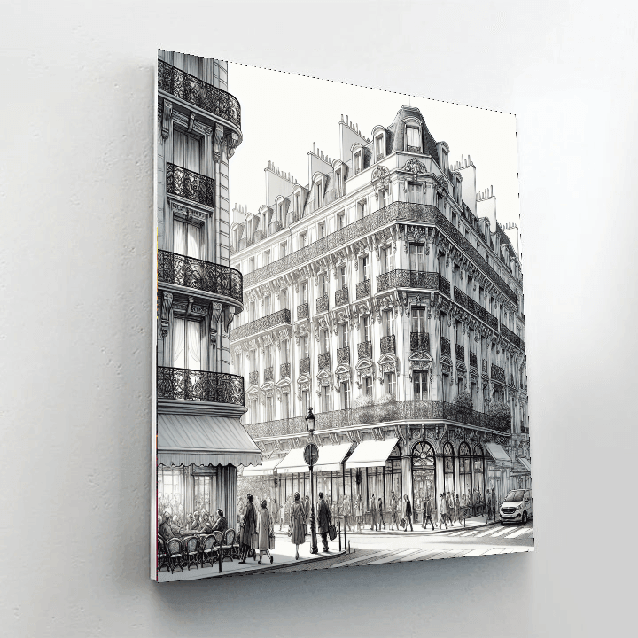 Sophisticated Paris Street Painting By Numbers Kit