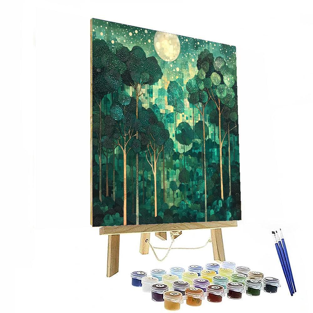 Georges Seurat Inspired Mystical Woodland Dance  Painting Number Kit