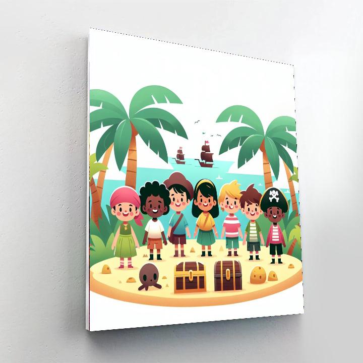 Tropical Treasure Trail Paint By Color