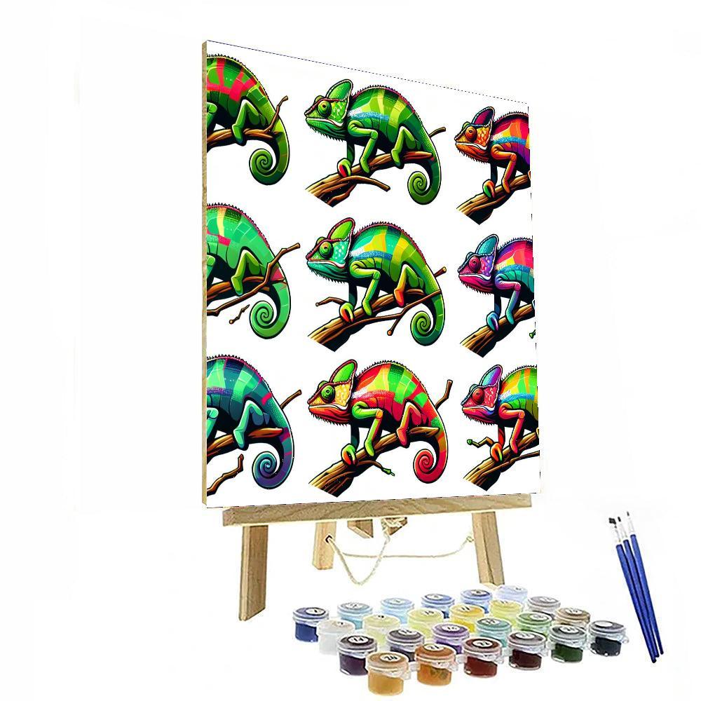 Clever Chameleons Numbered Painting Kits