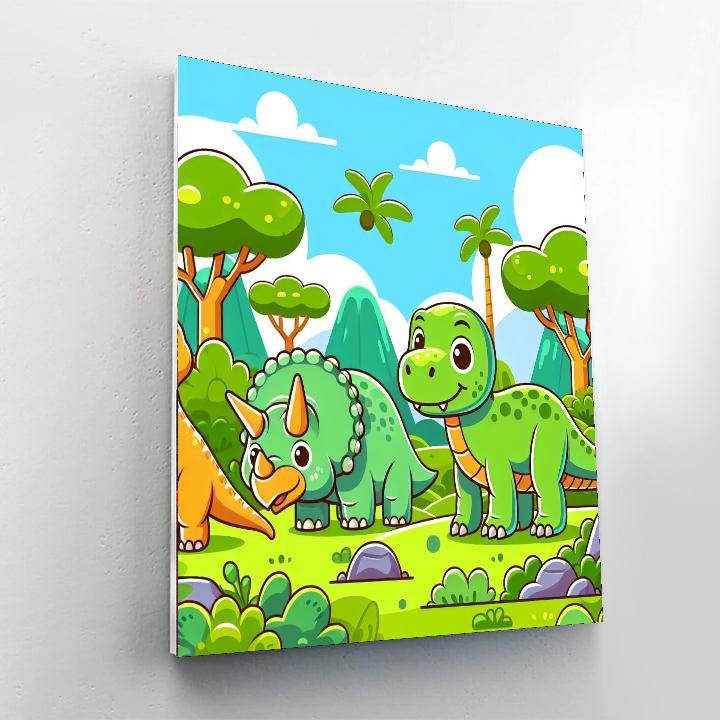Dino Valley Exploration Paint By Color