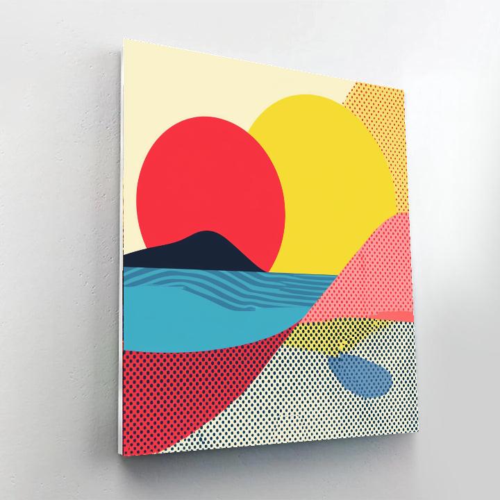 Roy Lichtenstein Inspired Lichtenstein's Tech Fantasy  Paint By Numbers Kits