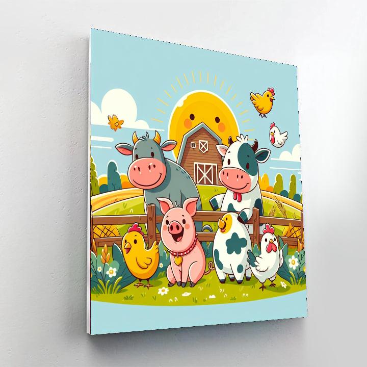 Cuddly Farmyard Fun Numbered Painting Kits