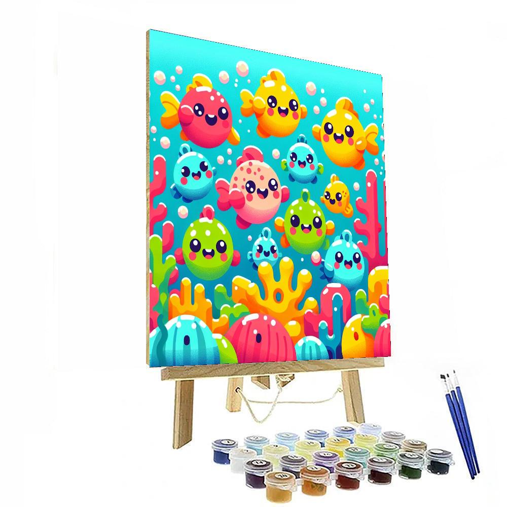 Gleeful Fish Parade Numbered Painting Kits