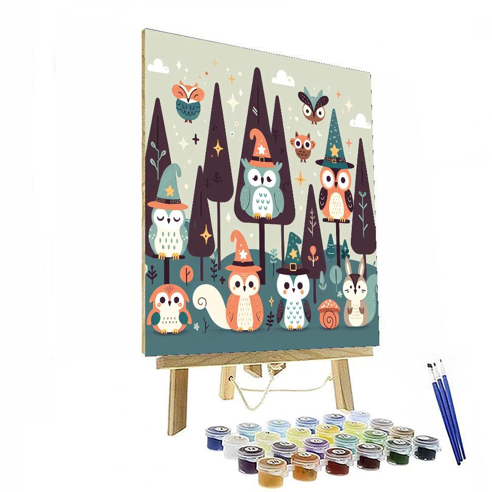 Whimsical Woodland Wizards Painting Number Kit