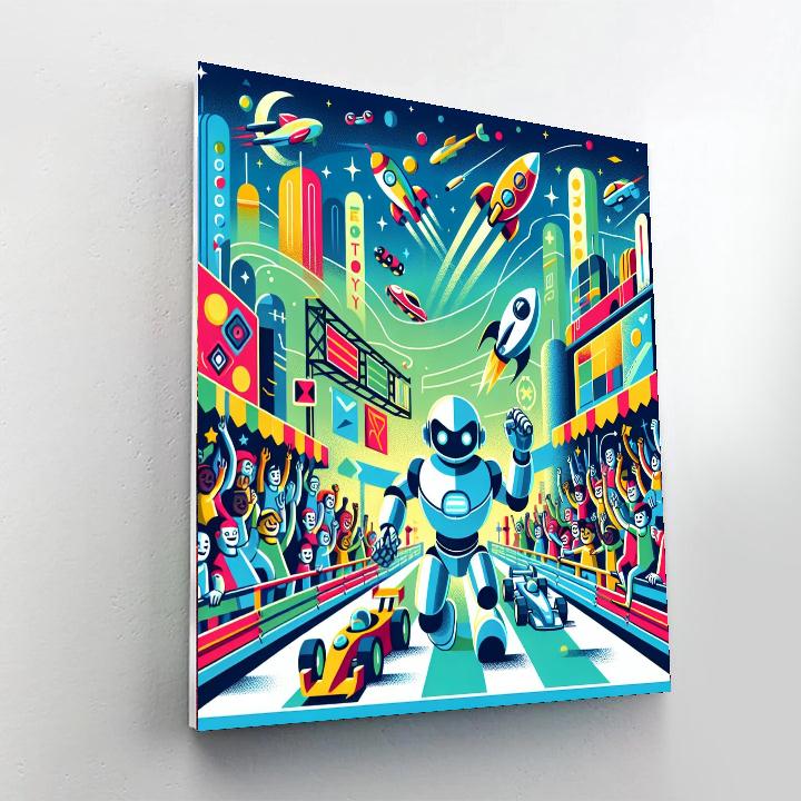 Robot Rally Racers Paint By Numbers Art