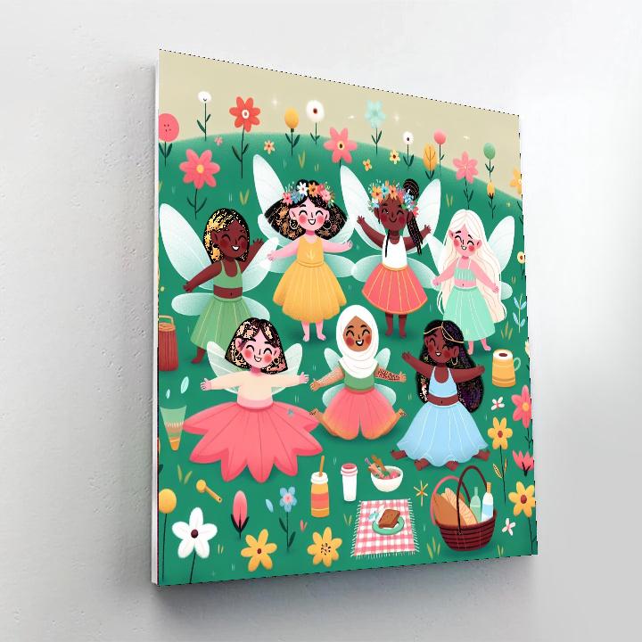 Fairy Picnic Gathering DIY Paint By Numbers