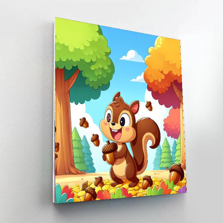 Spunky Squirrel Numbered Painting Kits