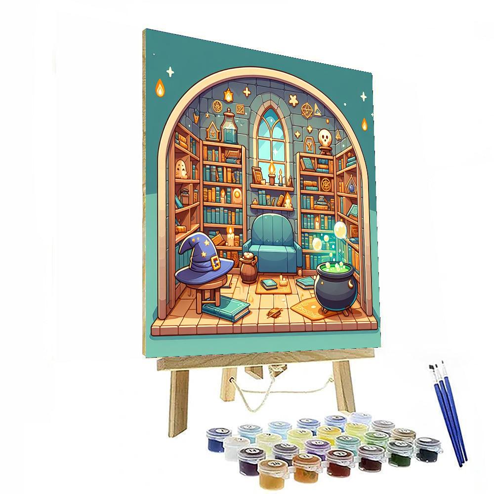 Wondrous Wizard's Lair Paint By Numbers Art