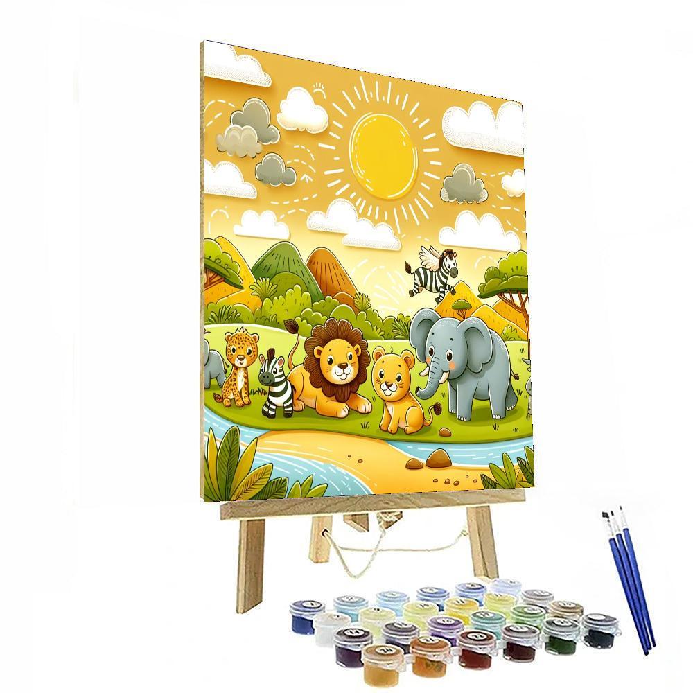 Safari For Young Adventurers Painting By Numbers Kit