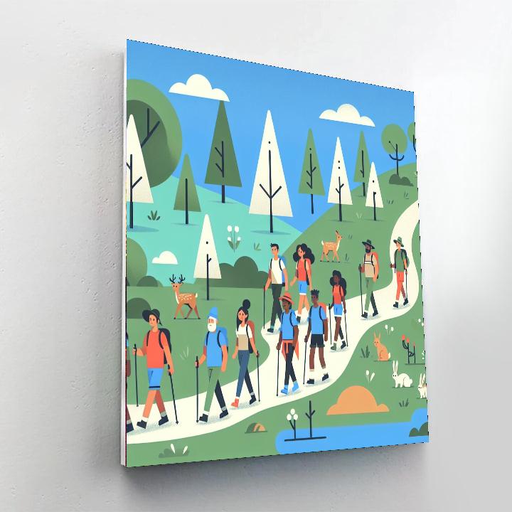 Happy Hiker's Trail Number Painting