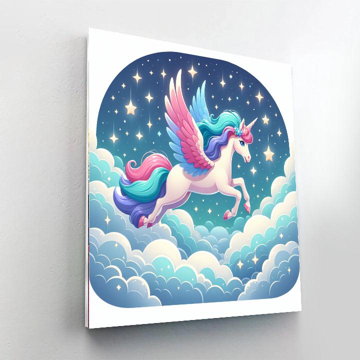 Skybound Pegasus Adventure Number Painting